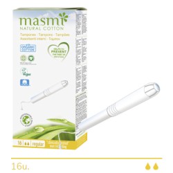 Tampons avec applicateur régulier Masmi Eco Cotton 16u.