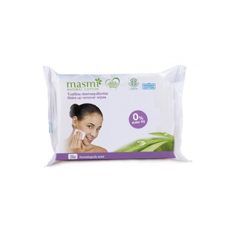 Organic Cotton makeup remover wipes Masmi 20 u.